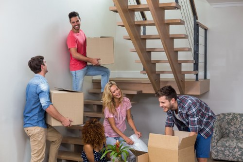Packing boxes prepared for a home move in Lewisham
