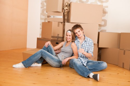 Residential apartment block scene showing a smooth flat move in Lewisham