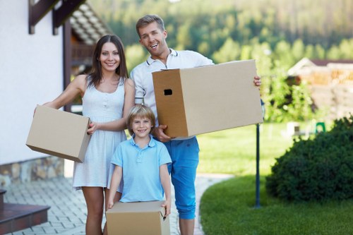 Fragile items carefully packed in boxes for a Lewisham move