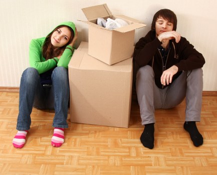 Packed boxes ready for a move in Lewisham