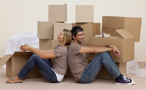 Packing and loading items into a moving van in Lewisham