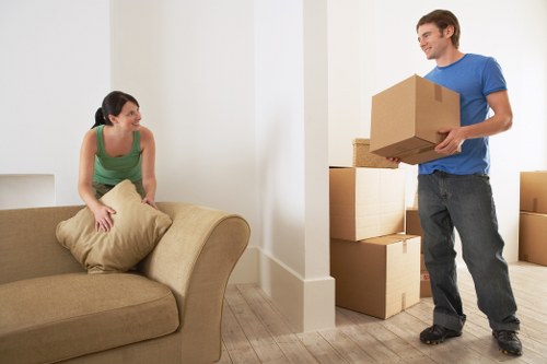 Organised moving team maintaining a clean and safe work area